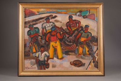 André CLAUDOT (1892-1982). "Le filet emmelé".