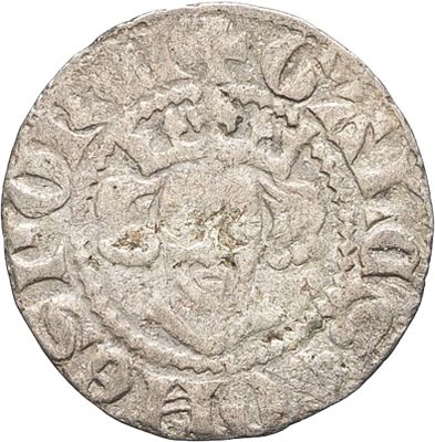 a silver coin with an image of a lion on it
