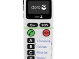 l'arrière d'un téléphone portable blanc sur lequel est collé un autocollant