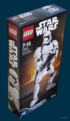 a box with a lego star wars action figure in it
