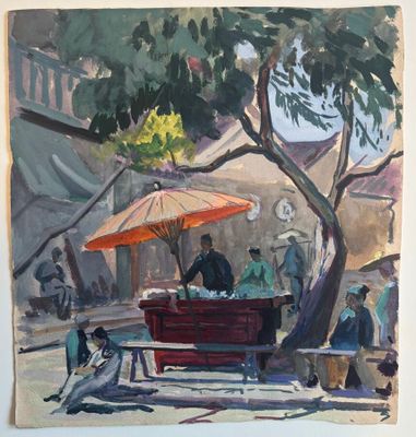 Jos Henri PONCHIN (1897 - 1981), Indochine, "Marchand ambula…