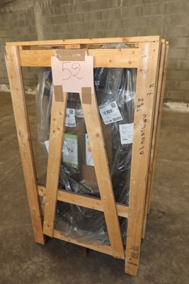 a picture of a pallet of wood with a sign on it