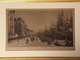a picture of an old picture of a city street