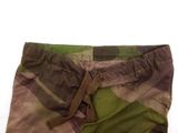shorts with a camouflage pattern on the bottom and a belt on the bottom