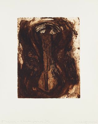 une image représentant un dessin du visage d'un homme à l'encre brune