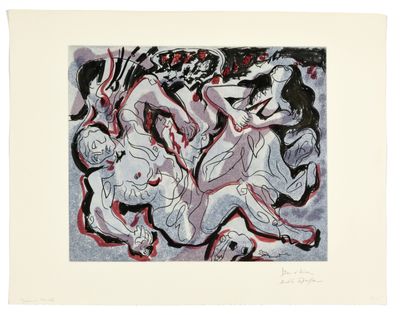an image of a drawing of a group of naked women
