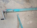 an overhead view of a metal frame being used to build a wall