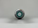 an image of a close up of a black and green pool ball