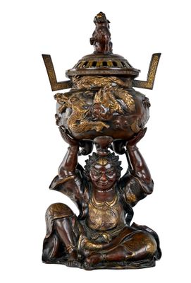 an image of a statue of a woman holding a bowl on her head