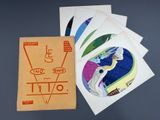 several cards and envelopes with a picture of a woman in a space suit