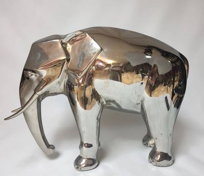 Pierre FINCK (XXI) L'éléphant Epreuve en bronze chromé. Exem…