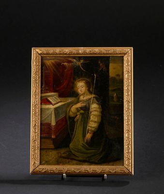 une image d'un tableau représentant une femme assise à une table