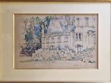 a picture of a picture of a painting of a house