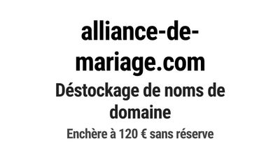 Nom de domaine alliance-de-mariage.