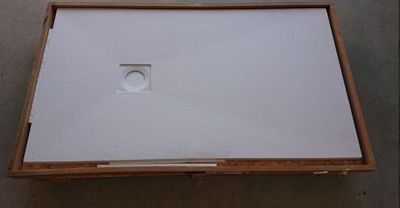 Bac à douche BASALTO DOCCIA, 140x80cm, couleur blanc, Textur…