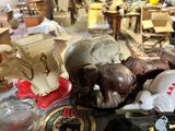 a table with a lot of items on it