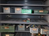 many boxes and boxes on the shelves in the room