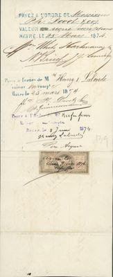 France Fiscaux : Effets de commerce Nr 139 sur beau document…