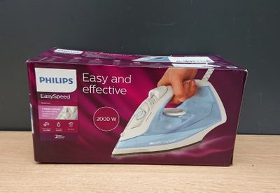 emballage du fer à vapeur Philips « Easy and Effective » dans sa boîte