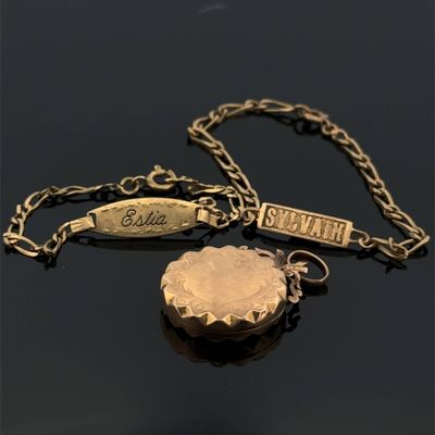 une image représentant un collier en or muni d'un fermoir et d'une chaîne