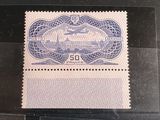 an old stamp with a picture of a city on it