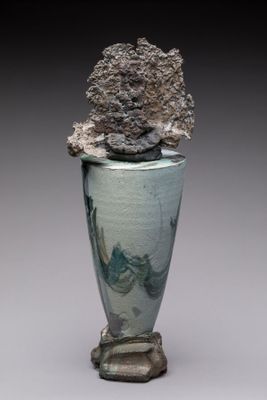 HADENGUE Christian (1949) Grand vase sculpture en forme de b…