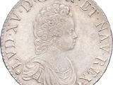 a close up of a coin on a white background