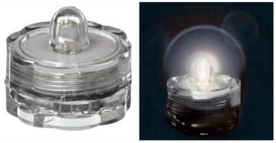 Lot de 30 petites bougies submersibles LED, fonctionnent sur pile. Poi - Photo 1