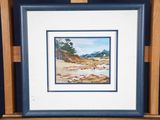 a picture of a picture of a beach scene in a picture frame