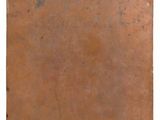 a close up of a square brown tile on a white background