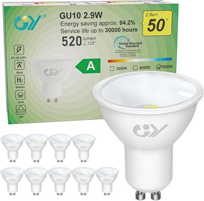 649 / Lot de 10 - Ampoule LED GU10 - GY - Puissance 2,…