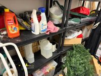 Contenu restant des 3 étagères : décoration dont Halloween, …