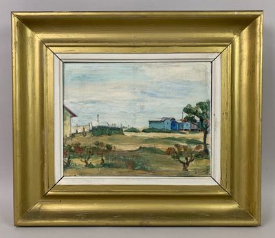 Natacha MARKOFF (1911-2008) : "Vue d'habitations en rase cam…