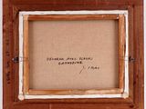 an old picture of a picture frame with writing on it