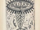 un vieux dessin en noir et blanc représentant un tournesol, sur lequel sont inscrits des mots
