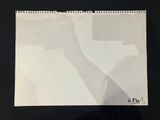 a white sheet of paper with a picture of a person holding a cell phone