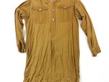 an image of a brown shirt sitting on top of a white surface