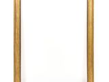 an empty wooden frame on a white background