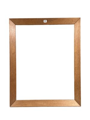 a wooden picture frame on a white background with a clipping for a picture