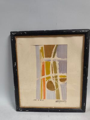 framed picture of a picture of a painting of a city
