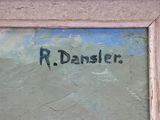 a close up of a painting of a person on a skateboard