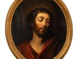 a painting of a man with a crown of thorns on his head