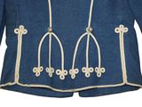 an image of a blue jacket with white trims