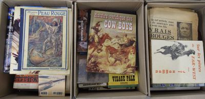 beaucoup de livres dans la boîte sur l'étagère