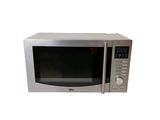an image of a silver microwave oven on a white background
