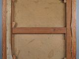 an old picture frame with a piece of paper in it
