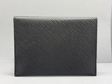 portefeuille en cuir noir Louis Vuitton