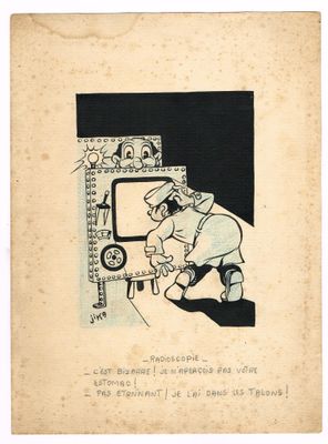 MEDECINE / Ensemble de 5 dessins humoristiques de presse à l…