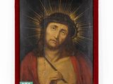 a painting of jesus with a crown of thorns on his head