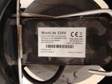 a label on the back of a machine that says worklite 230v